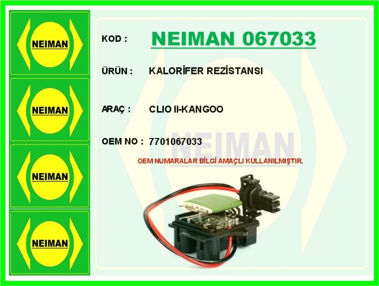 Renault Clio 2 Kangoo Kalorifer Rezistansı BESCHER