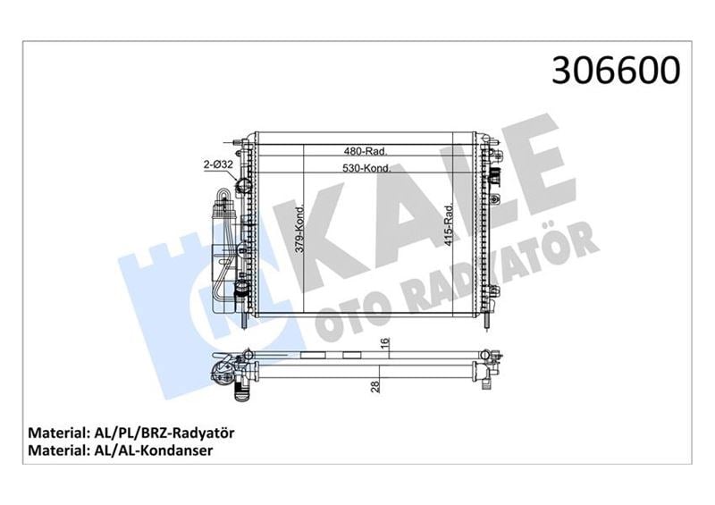 Renault Clio II Kalorifer Radyatör Modülü KALE-RADYATOR