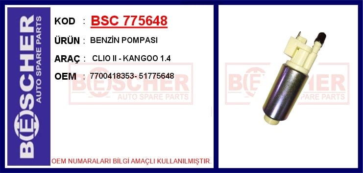 Renault Clio 2 Benzin Pompası 1.4 BESCHER