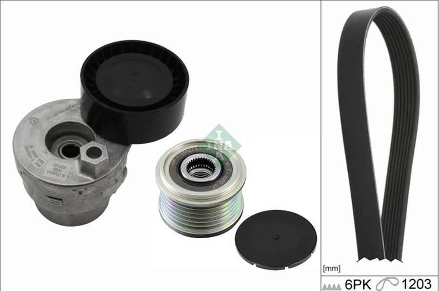 Renault Clio Alternatör Gergi Kiti 6 Oluk INA
