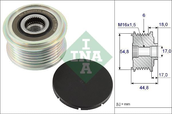 Renault Clio 2 Megane Kangoo Scenic Alternatör Kasnağı 6 Kanal Rulmanlı Ayarlı INA