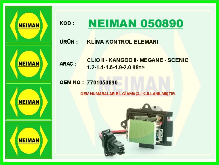 Renault Clio 2 Kangoo 2 Megane Scenic Klima Kontrol Elemanı BESCHER