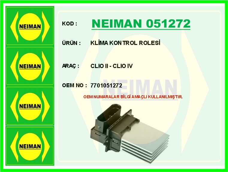 Renault Clio 2 Clio 4 Klima Kontrol Rölesi BESCHER