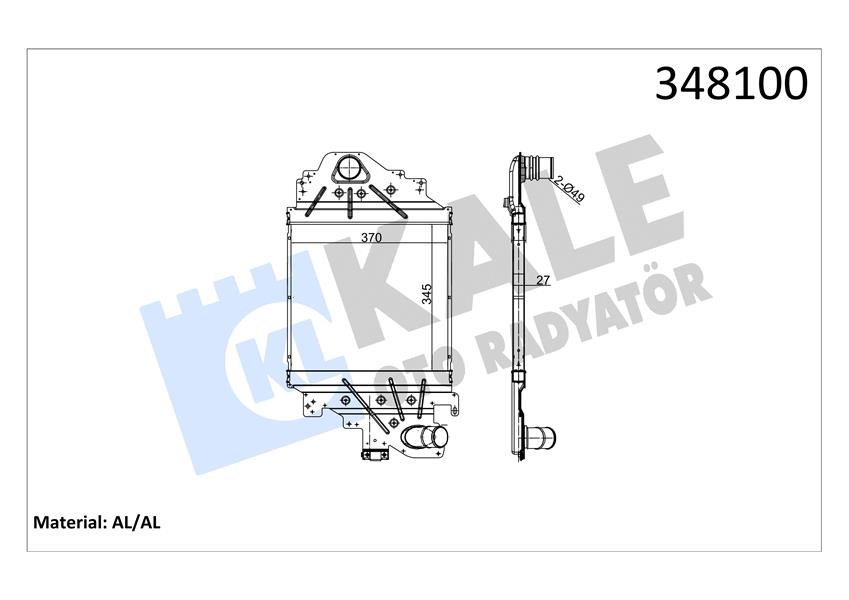 Renault Clio II Turbo Radyatörü Intercooler 1.5DCI KALE-RADYATOR