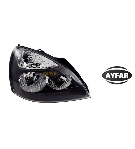 Renault Clio II Symbol II Sağ Far Sinyal Elektrikli H7 H1 Siyah Kapaklı Mako... AYFAR