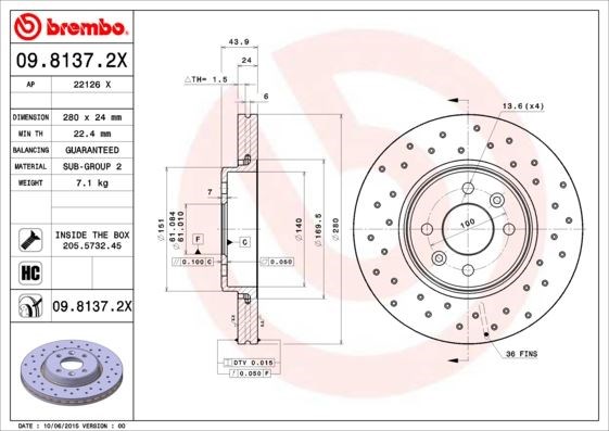 Renault Clio II Ön Fren Aynası Diski Havalı Delikli BREMBO
