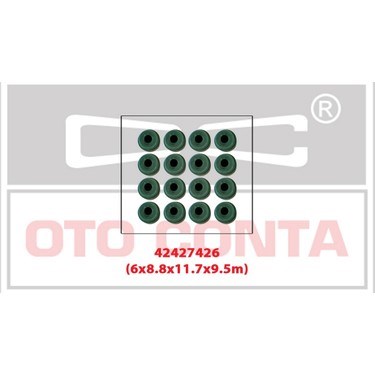 Renault Clio II Subap Lastiği Viton 16 Adet 1.2 16V-1.5DCI OTOCONTA