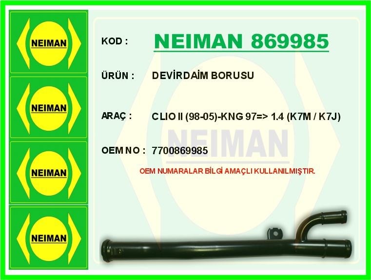 Renault Clio II Devirdaim Borusu 1.4 K7M / K7J BESCHER