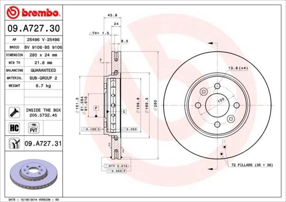 Renault Clio II Clio III Clio V Megane I Megane II Scenic I Scenic II Captur... BREMBO