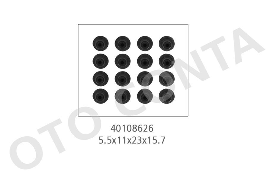 Renault Clio II Subap Lastiği [1.2 16V D4D700-720-D4F702-704 16 Adet] OTOCONTA