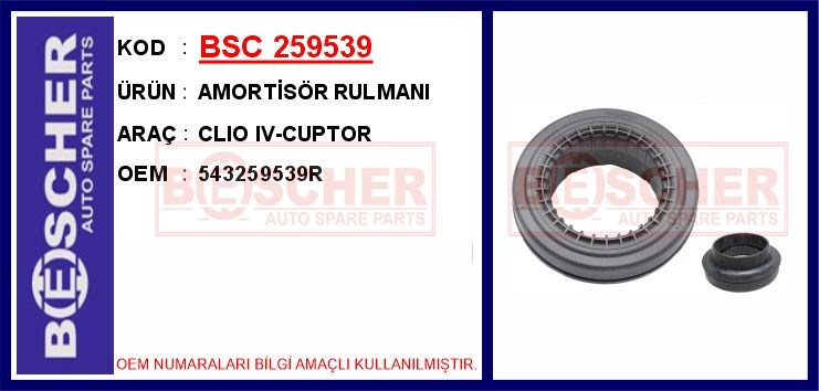 Renault Clio 3 Amortisör Üst Rulmanı BESCHER