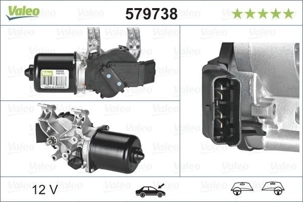 Renault Clio 3 Silecek Motoru Ön VALEO