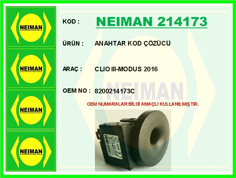 Renault Clio 3 Modus Anahtar Kod Çözücü BESCHER