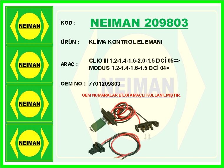 Renault Clio 3 Modus Klima Kontrol Elemanı BESCHER