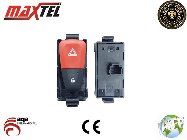Renault Clio III Dörtlü Flaşer Anahtarı 6 Pin MAXTEL