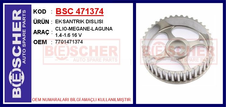 Renault Clio Eksantrik Dişlisi 1.4-1.6 16V BESCHER