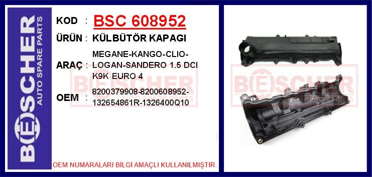 Renault Clio Külbütör Kapağı 1.5 DCI Euro 4 BESCHER