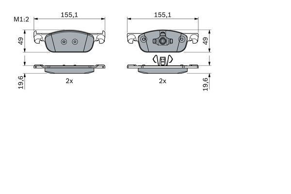 Renault Clio IV Symbol III Dacia Sandero II Logan MCV II Logan II Ön Fren... BOSCH