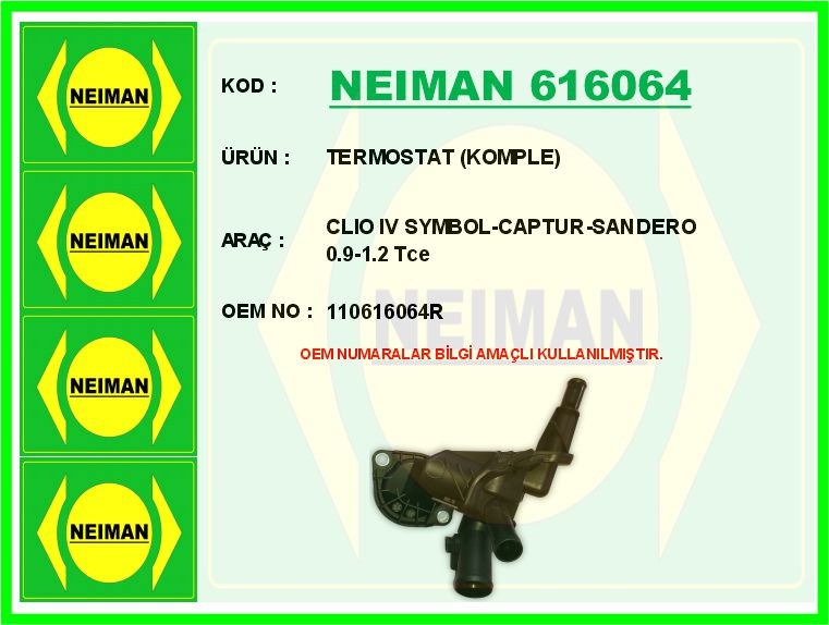 Renault Clio 4 Symbol 3 Captur 1 Dacia Sandero 2 Logan 2 0.9 TCe Termostat... BESCHER