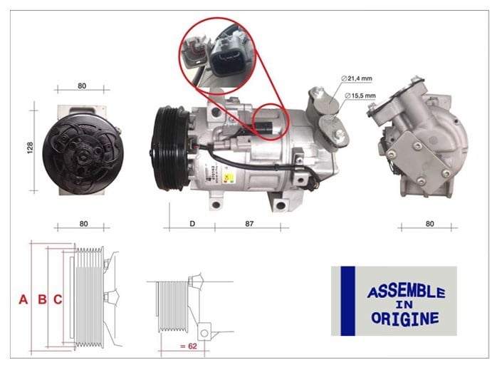 Renault Clio 4 Klima Kompresörü GUA