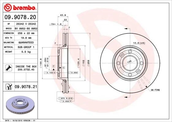 Renault Clio IV Ön Fren Aynası BREMBO