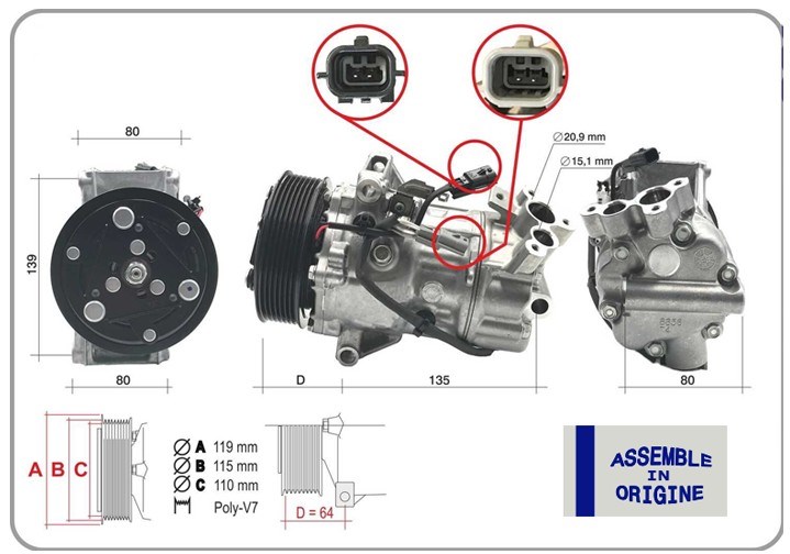 Renault Clio 5 Captur 2 Nissan Juke Klima Kompresörü GUA