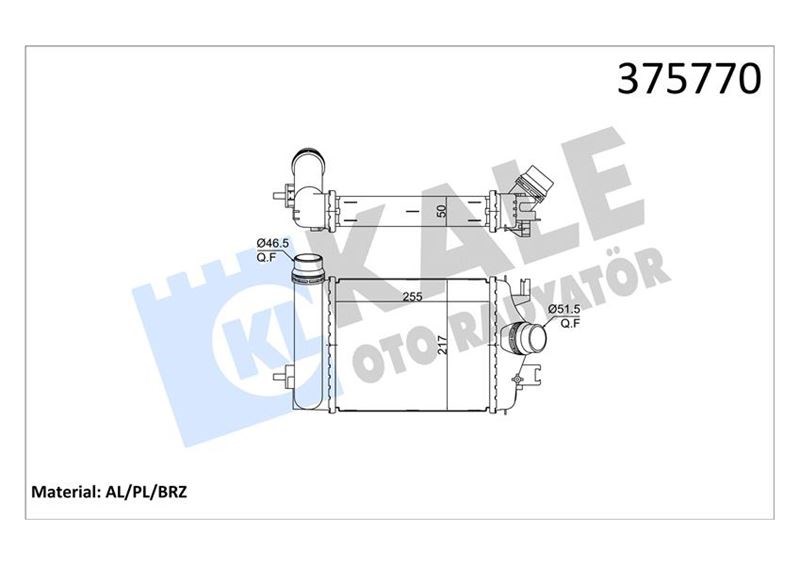 Renault Clio 5 1.0 TCE Turbo Radyatörü Intercooler KALE-RADYATOR