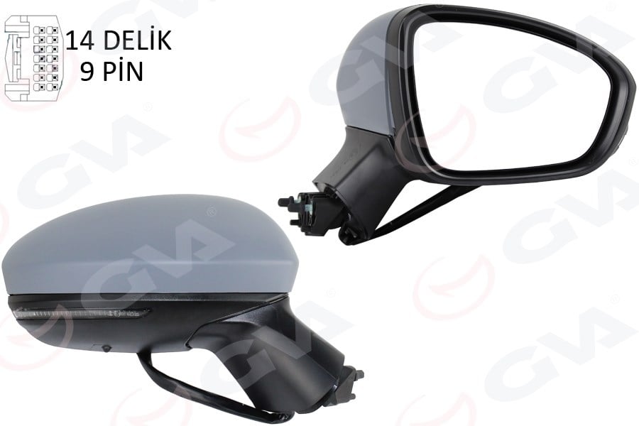 Renault Clio 5 Dış Dikiz Aynası Sağ Elektrikli Isıtmalı Sinyalli Sensörlü... GVA