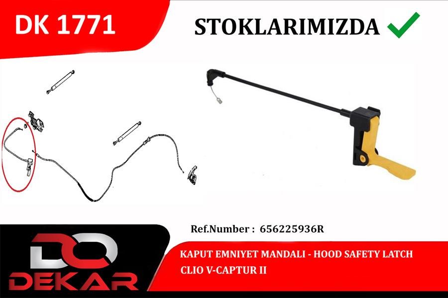 Renault Clio V Kaput Emniyet Mandalı DEKAR