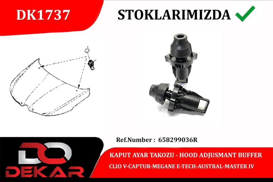 Renault Clio V Kaput Ayar Takozu DEKAR