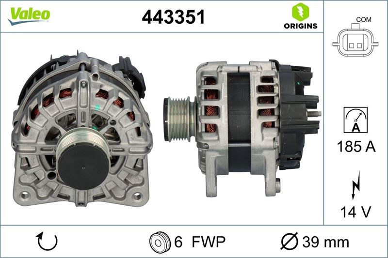 Renault Clio V Megane IV Kadjar 1.5 dCi K9K Alternatör 14V 185A VALEO