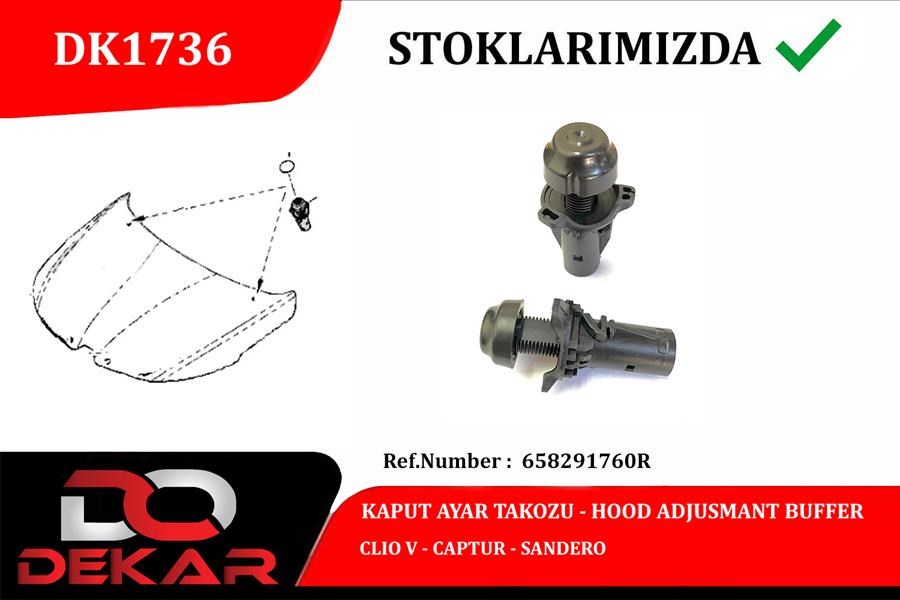 Renault Clio V Kaput Ayar Takozu DEKAR