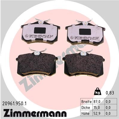 Renault Clio Arka Fren Balata Kangoo Laguna Fluence Megane Citroen Berlingo... ZIMMERMANN