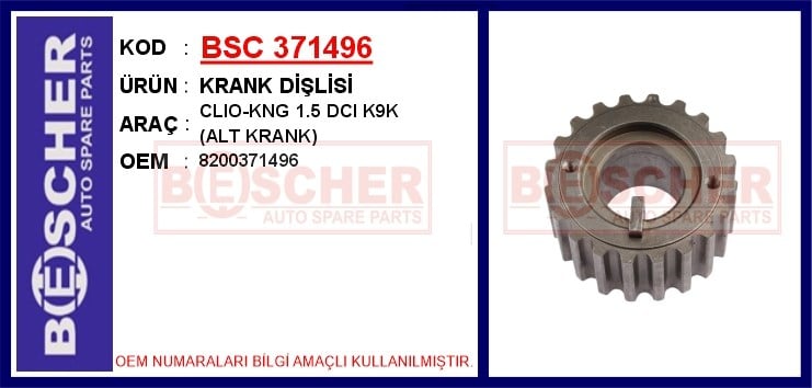 Renault Clio Krank Dişlisi 1.5 DCI Alt Krank BESCHER