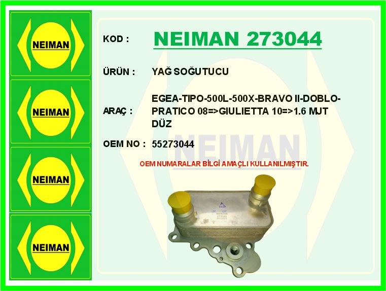 Opel Combo Yağ Soğutucusu Tek Radyatörü 1.6 CDTI BESCHER