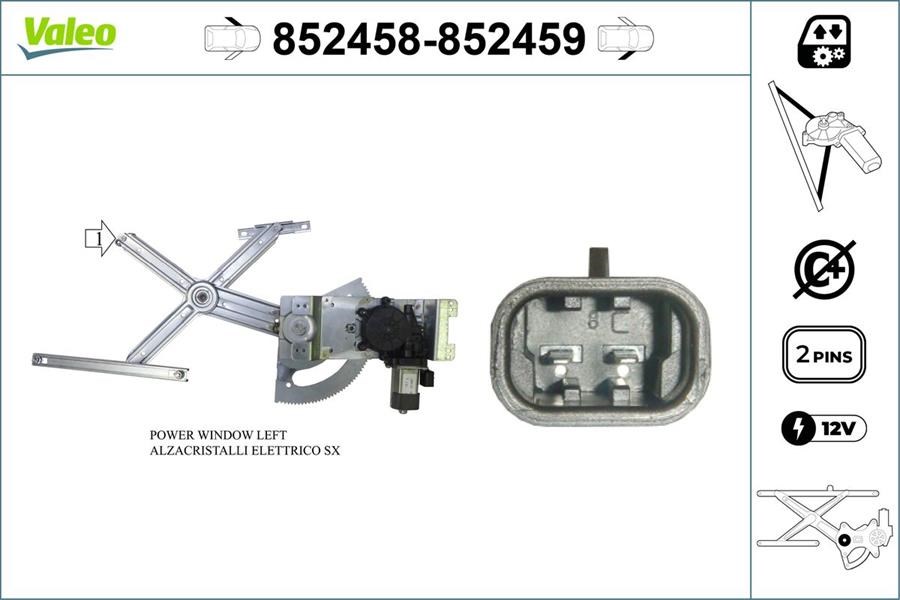 Opel Combo Ön Sol Cam Mekanizması VALEO