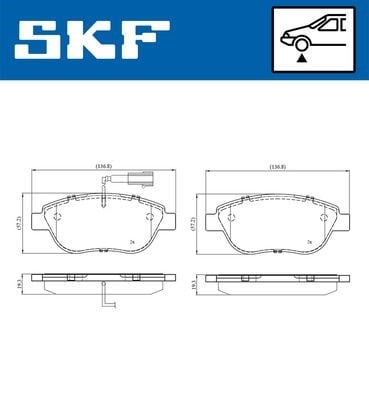 Opel Combo D Fiat Punto Evo 500 500C Ön Fren Balatası SKF