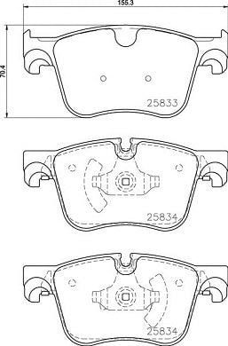 Opel Combo E Ön Fren Balatası BREMBO