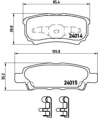 Jeep Compass Patriot Mitsubishi Outlander II Lancer VIII Arka Fren Balatası BREMBO