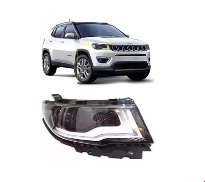 Jeep Compass Ön Far Sağ Halojen Mercekli DOGAN-