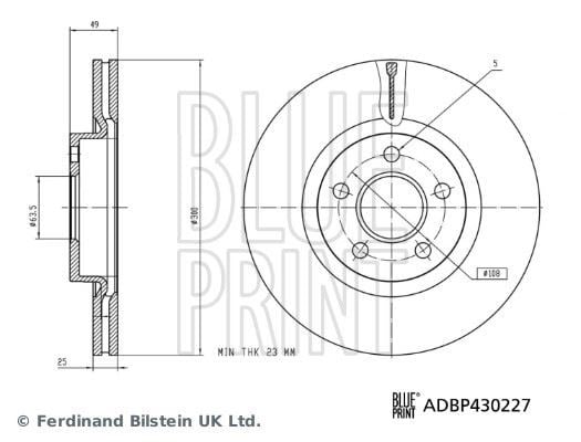 Ford Connect Ön Fren Diski BLUEPRINT