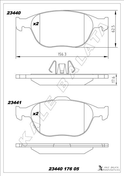 Ford Connect Ön Fren Balatası 1.8TDCI KALE-BALATA