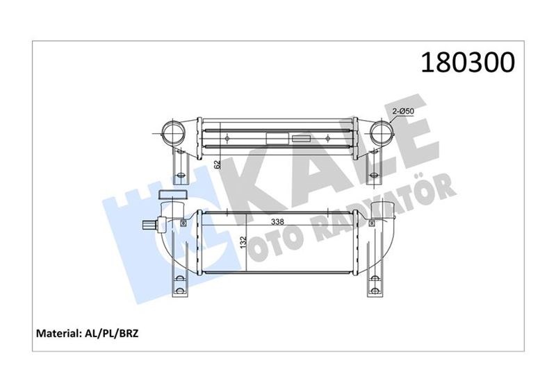 Ford Connect Turbo Radyatörü Intercooler KALE-RADYATOR