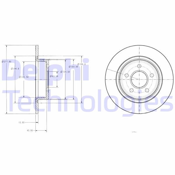Ford Connect Arka Fren Diski ABS'li DELPHI