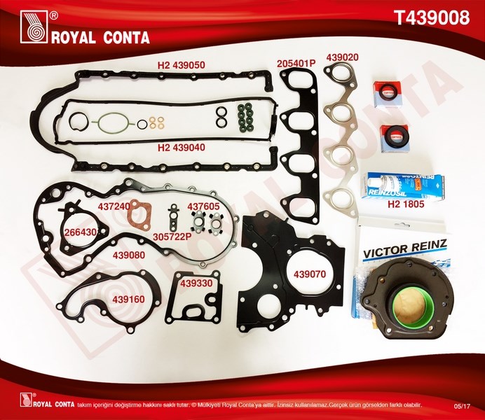 Ford Connect Focus 1.8 TDCI Motor Takım Conta Reinz Keçeli Subap Lastikli ROYAL
