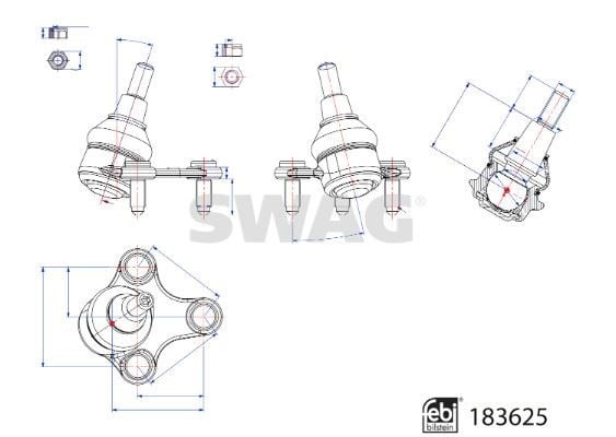 Ford Connect VW Caddy Rotil Alt Sol SWAG