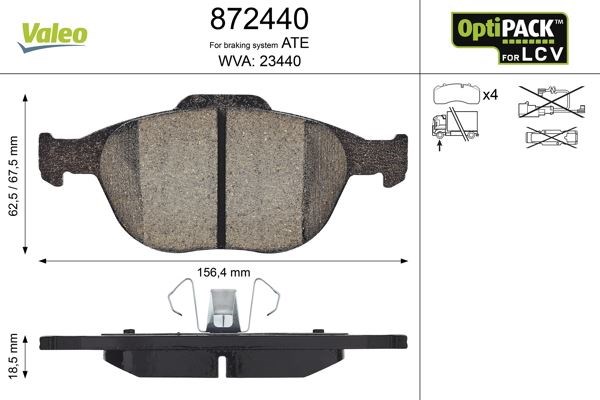 Ford Connect Ön Fren Balatası 1.8TDCI 02>14 VALEO