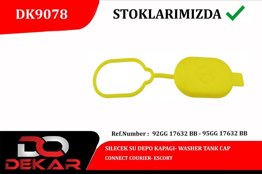 Ford Connect Cam Yıkama Su Depo Kapağı Sarı DEKAR