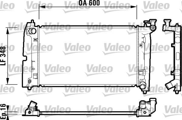 Toyota Corolla Radyatör 1.4-1.6 VVTİ Manuel Klimasız VALEO