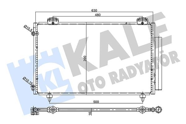 Toyota Corolla Klima Kondenseri AL/AL 608x347x16 KALE-RADYATOR